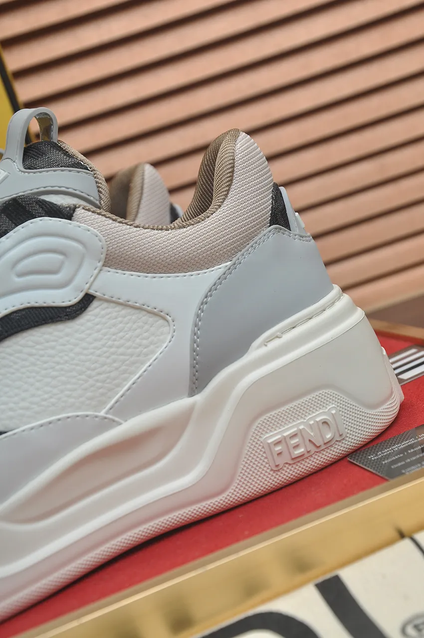 Men's shoes 💰600💶 [Fendi] The latest casual sports shoes 🔥 Many 💑 stars have the same style FD match. The original version is a one-to-one replica. Designer Kim Jones's first fendi match and Donkey brand Trainer basketball sneakers. Material: Original silk mesh. Lining: Breathable mesh. Packaging: Original 1:1 matching high-end packaging. Size: 38-45 (45 is custom-made and cannot be returned or exchanged)